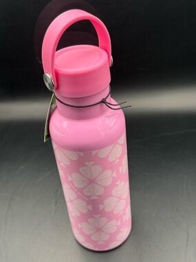 Kate Spade Pink Stainless Water Bottle with Carry Handle